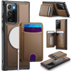 OEM - JEEHOOD Samsung Galaxy Note20 Ultra Fodral KonstL&auml;der - Brun