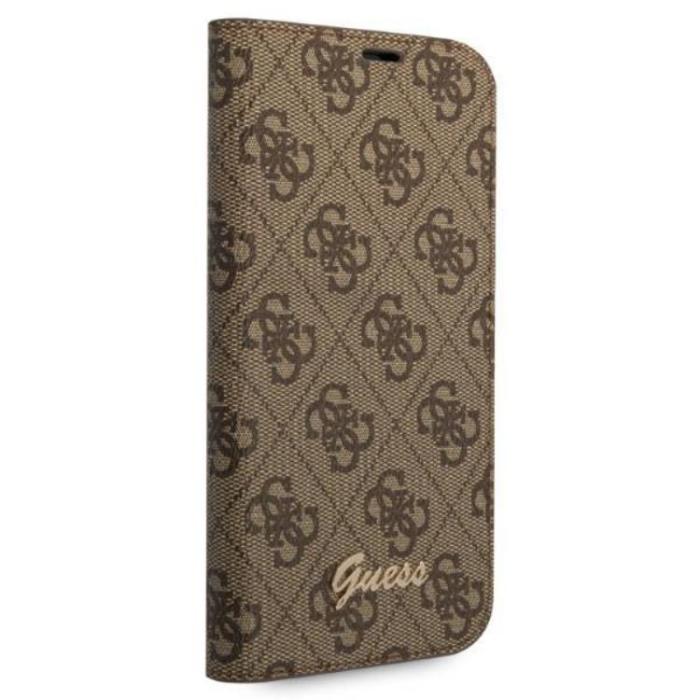 Guess - GUESS iPhone 14 Plånboksfodral 4G Vintage Gold Logo - Brun