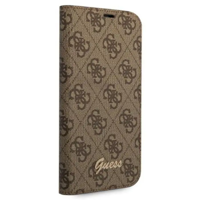 Guess - GUESS iPhone 14 Plånboksfodral 4G Vintage Gold Logo - Brun