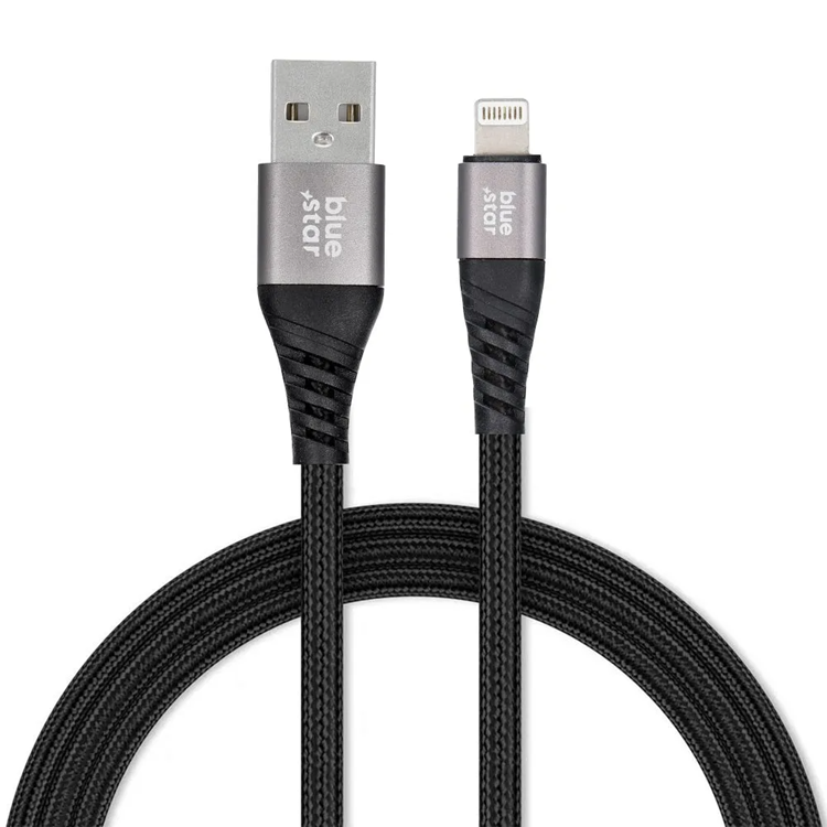Blue Star USB-A till Lightning kabel 1.2m - Svart | 3541 | AlltMobil
