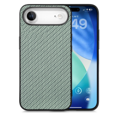 A-One Brand - iPhone Air Mobilskal Carbon Fiber PU Läder - Grön
