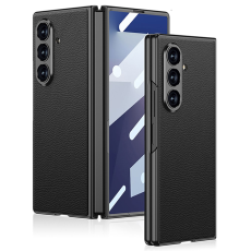 GKK - GKK Galaxy Z Fold 7 Mobilskal Skin Touch Med Härdat Glas - Svart