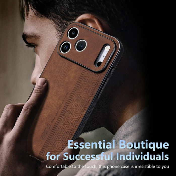 AZNS - AZNS iPhone 17 Pro Mobilskal PU-Läder TPU - Blå