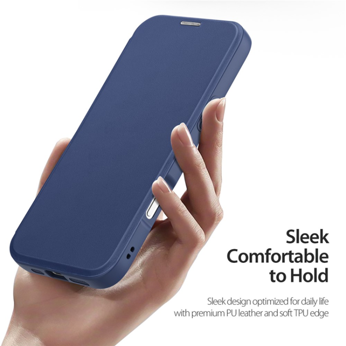 Dux Ducis - Dux Ducis iPhone 17 Plånboksfodral MagSafe Skin X Pro Kickstand - Blå