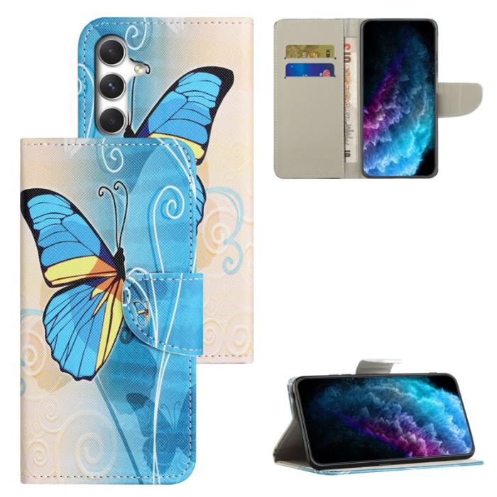 OEM - Samsung Galaxy A57 Plånboksfodral Konstläder Mönster - Butterfly