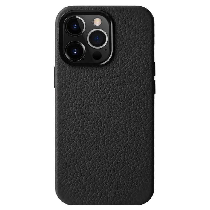 Melkco - MELKCO Mobilskal till iPhone 15 Pro Max Äkta Läder + PC Magnetiskt - Svart