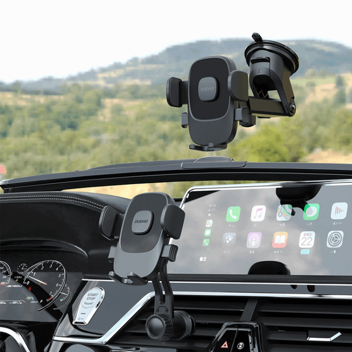 Dudao - Dudao F2N Plus Mobilhållare med Sugkopp,Gravitation 360° - Svart