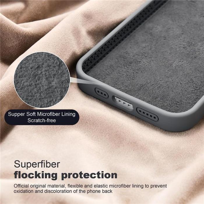 OEM - iPhone 15 Pro Mobilskal Magsafe Liquid Silikon - Grå
