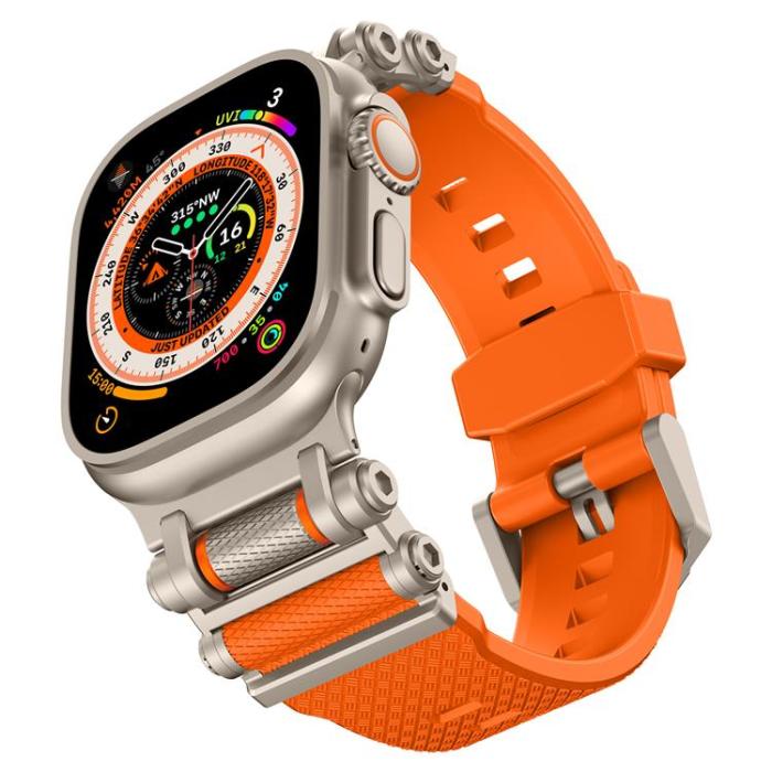 Boom of Sweden - Apple Watch Ultra 2 (49mm) Armband Rotation Axis Silikon - Orange