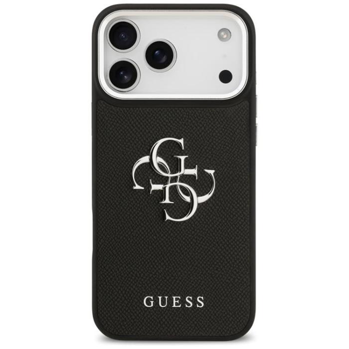 Guess - Guess iPhone 17 Pro Max Mobilskal Grained Big 4G Classic Logo - Svart