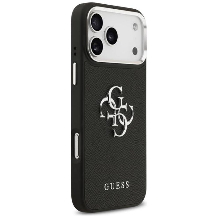Guess - Guess iPhone 17 Pro Max Mobilskal Grained Big 4G Classic Logo - Svart