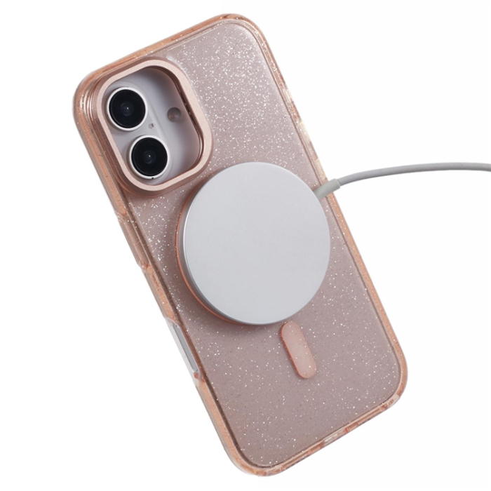 KIGC - KIGC iPhone 16 Mobilskal MagSafe Epoxy Kickstand - Titan Guld