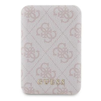 Guess Trådlös MagSafe Powerbank 5000mAh 15W 4G Metall Logo - Rosa