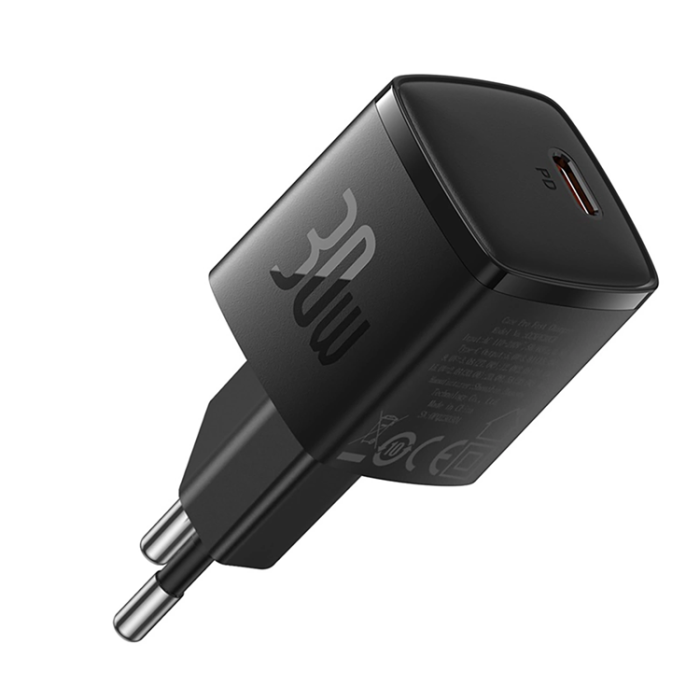 BASEUS - Baseus Snabbladdare 30W USB-C Cube Pro - Svart