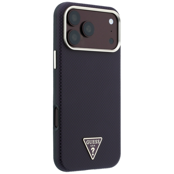 Guess - Guess Mobilskal För iPhone 18 Pro Max/17 Pro Max Magsafe Kevlar Triangle Logo