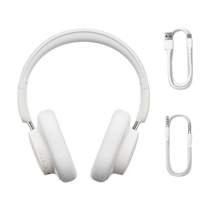 UTGATT - Baseus Bowie D03 Over-Ear Trådlösa Hörlurar - Vit