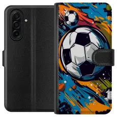 Gustaf - Pl&aring;nboksfodral till Samsung Galaxy A17 5G med Fotbollar