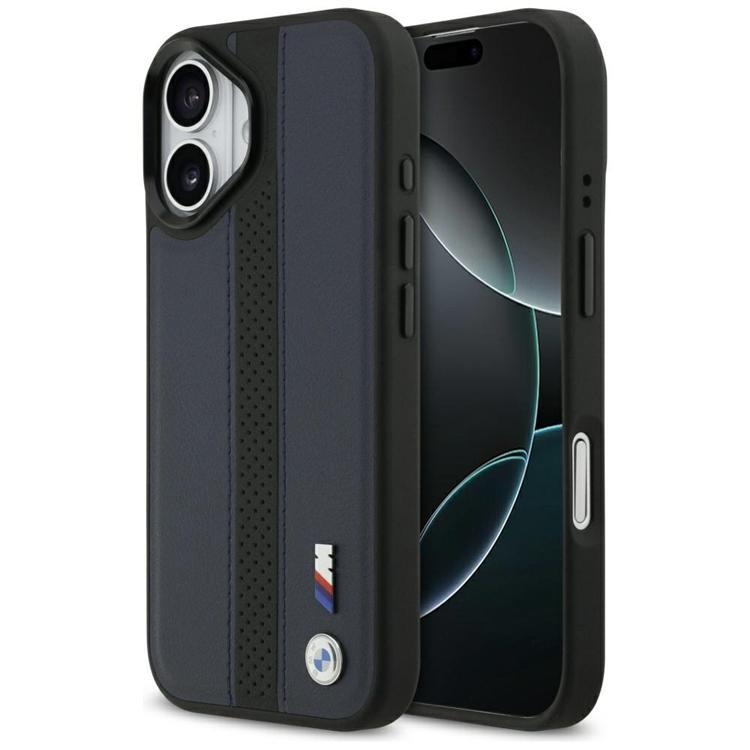 BMW iPhone 17 Mobilskal MagSafe M Perforated Stripe Logo - Marinblå | 2353 | AlltMobil