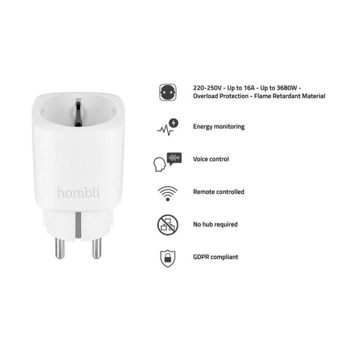 HOMBLI - HOMBLI EU Smart Plug Promo Pack 2+1 Vit