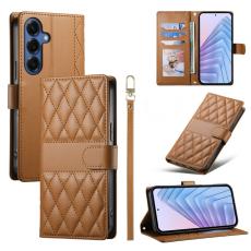 OEM - Pl&aring;nboksfodral f&ouml;r Samsung Galaxy S26 Konstl&auml;der Stativ - Brun