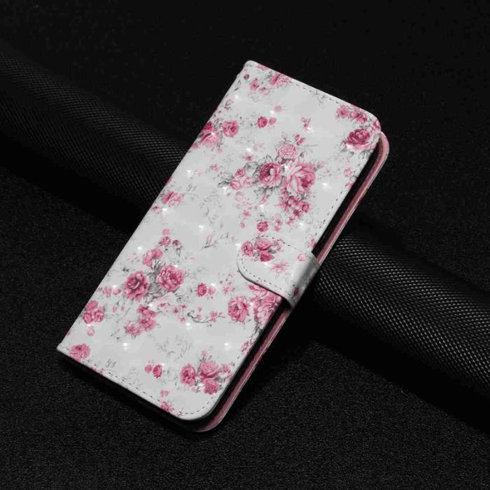 OEM - Plånboksfodral för Samsung Galaxy S26 Konstläder 3D-mönster med rem - Rosor