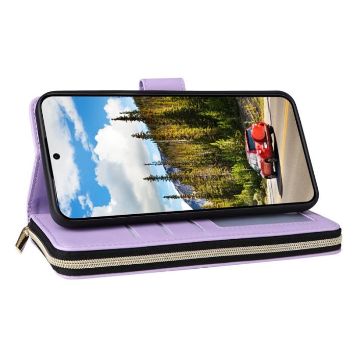 OEM - Mobilfodral för Samsung Galaxy S26 Konstläder 9 Kortfack - Ljuslila