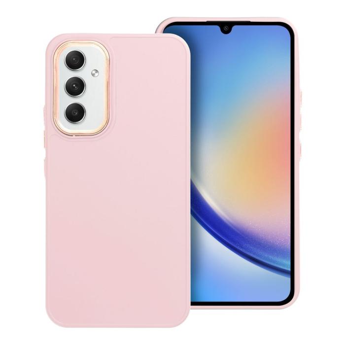 OEM - FRAME Skal för Samsung A54 5G i puderpink.