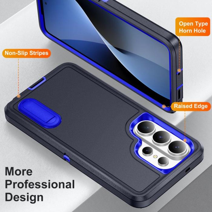 OEM - Mobilskal för Samsung Galaxy S26 Ultra PC + Silikon Anti-Drop Kickstand - Svart