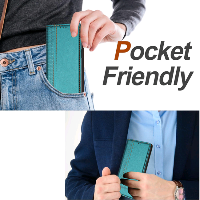 A-One Brand - Galaxy S26 Edge Plånboksfodral L-Shaped Grid Pattern - Grön