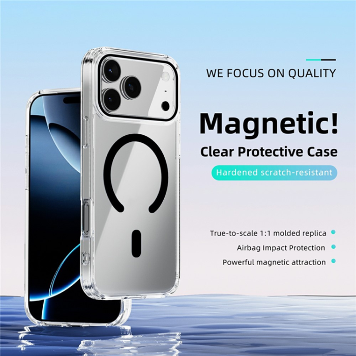 ABEEL - ABEEL iPhone 17 Pro Max Mobiskal MagSafe Anti Scratch - Svart