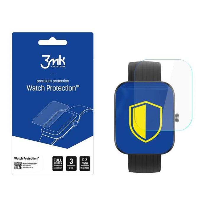 3MK - 3MK Amazfit Bip 3/3 Pro Plastfilm Skärmskydd ARC+ Transparent