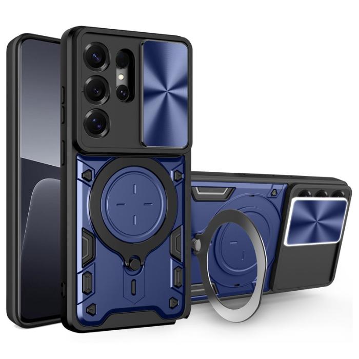 OEM - Mobilskal för Samsung Galaxy S26 Ultra TPU + PC med Kickstand - Blå