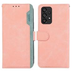 ABEEL - ABEEL Samsung Galaxy A53 5G Pl&aring;nboksfodral Konstl&auml;der RFID-Skydd Rosa