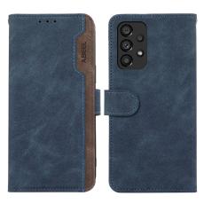 ABEEL - ABEEL Samsung Galaxy A53 5G Pl&aring;nboksfodral Konstl&auml;der RFID-Skydd Bl&aring;