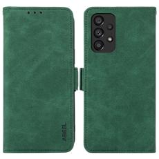 ABEEL - ABEEL Samsung Galaxy A53 5G Pl&aring;nboksfodral Konstl&auml;der RFID-Skydd Gr&ouml;n
