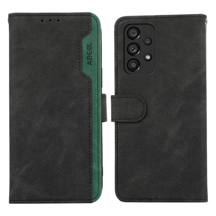 ABEEL - ABEEL Samsung Galaxy A53 5G Plånboksfodral Konstläder RFID-Skydd Svart