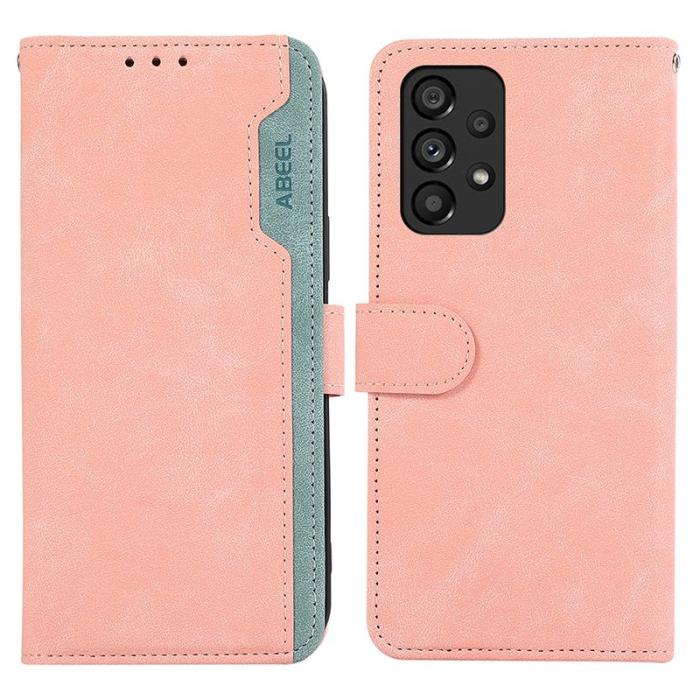 ABEEL - ABEEL Samsung Galaxy A53 5G Plånboksfodral Konstläder RFID-Skydd Rosa