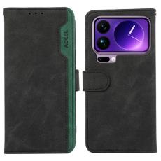 ABEEL - ABEEL Xiaomi 17 Pro Max Pl&aring;nboksfodral Splicing Konstl&auml;der Svart