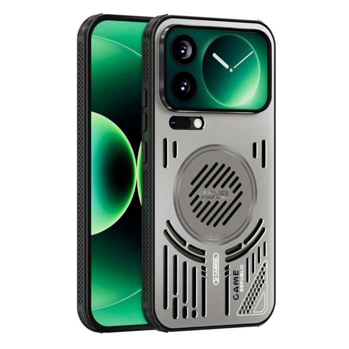 ABEEL - ABEEL Xiaomi 17 Pro Max Magnetisk Kylskal TPU + PC Aluminium Grå