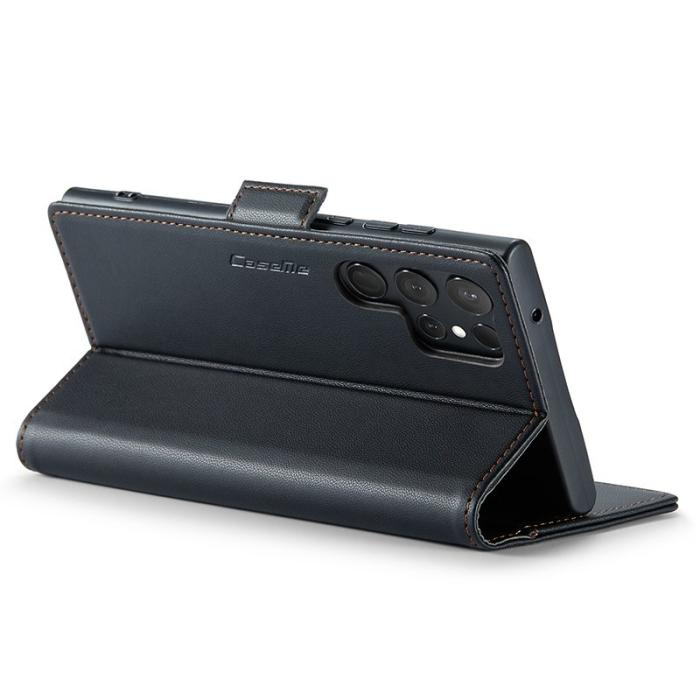 Caseme - CASEME Samsung Galaxy S24 Ultra Plånboksfodral Konstläder RFID-Skydd Svart
