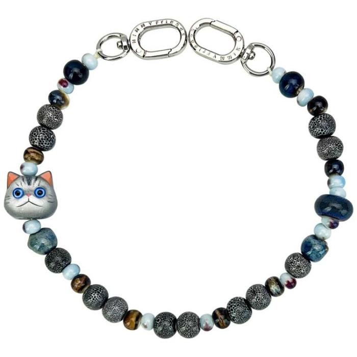 NIMMY - Nimmy Mobilrem Väska berlock Big Eye Cute Pets 2.0 - Grå