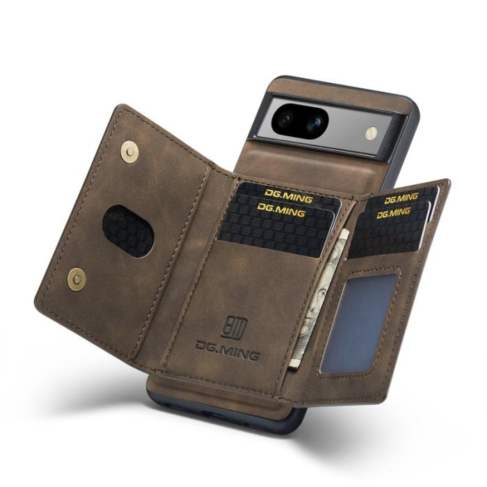 DG.MING - DG.MING Detachable Plånboksfodral för Google Pixel 7a - Brun