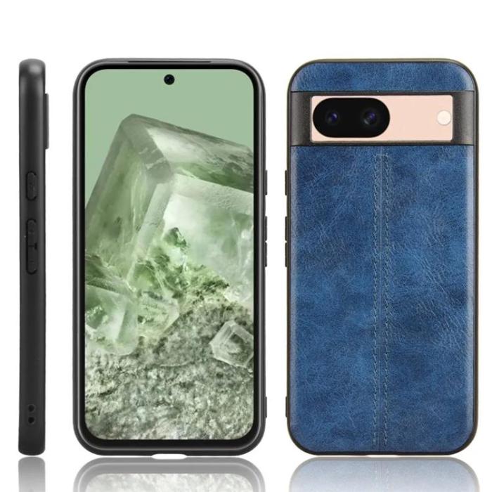 Taltech - Google Pixel 8A Mobilskal Läderimitation - Blå