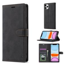 FORWENW - FORWENW F1 Series iPhone 11 Pro Pl&aring;nboksfodral Konstl&auml;der - Svart