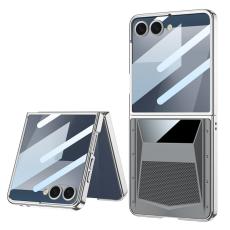 GKK - GKK Samsung Galaxy Z Flip7 Fodral Sportbil Stil Transparent PC - Silver
