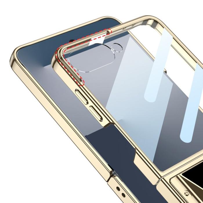GKK - GKK Samsung Galaxy Z Flip7 Fodral Sportbil Stil Transparent PC - Silver