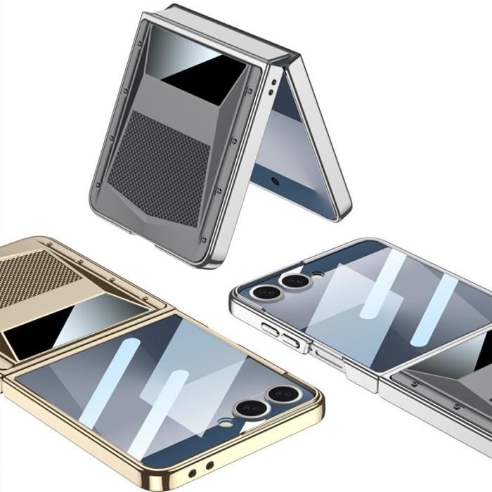 GKK - GKK Samsung Galaxy Z Flip7 Fodral Transparent PC - Champagne Guld
