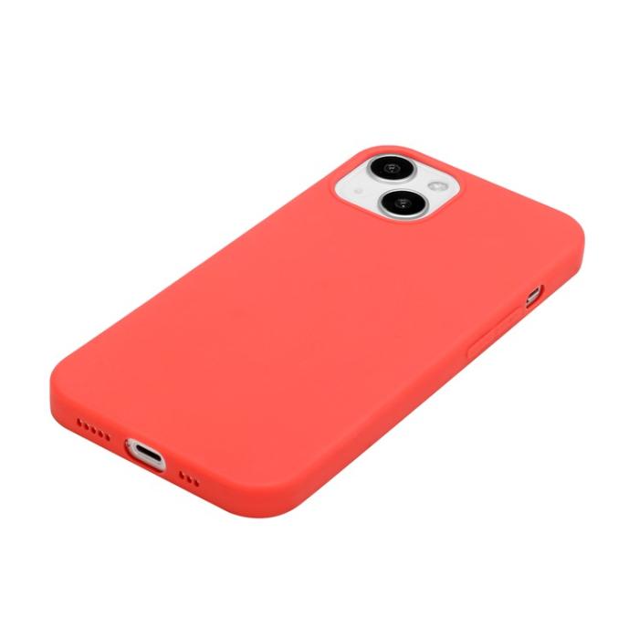 OEM - iPhone 15 Plus Mobilskal TPU Matte Slim-Fit - Röd