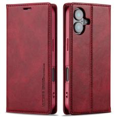 LC.imeeke - LC.IMEEKE iPhone 16 Plus Pl&aring;nboksfodral Konstl&auml;der - R&ouml;d