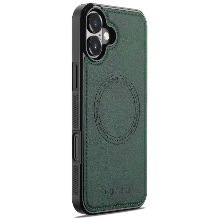 LC.imeeke - LC.IMEEKE iPhone 16 Plus Fodral KonstLäder - Grön